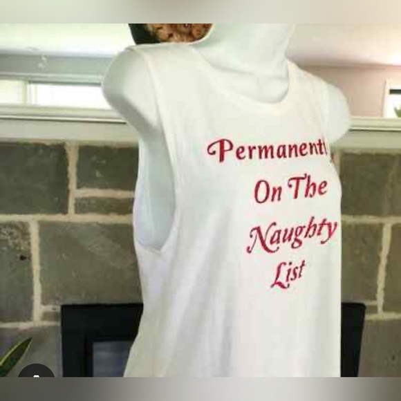 Express Tops - Express One Eleven White Holiday Graphic